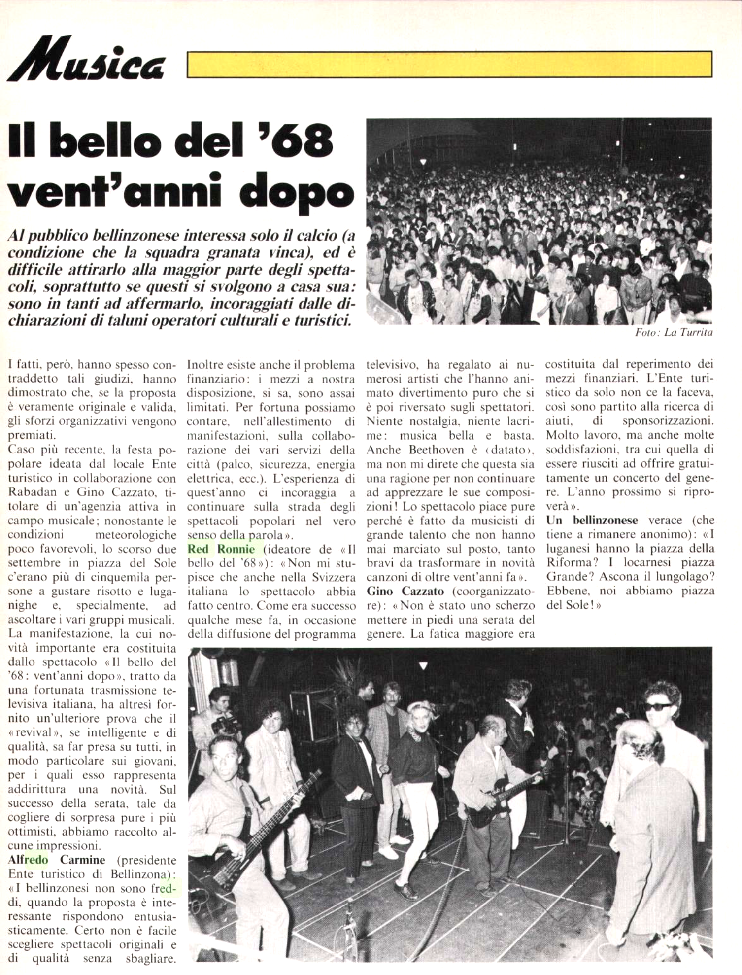 DALLA "YOU PRODUCTIONS" A "FEEDBACK"