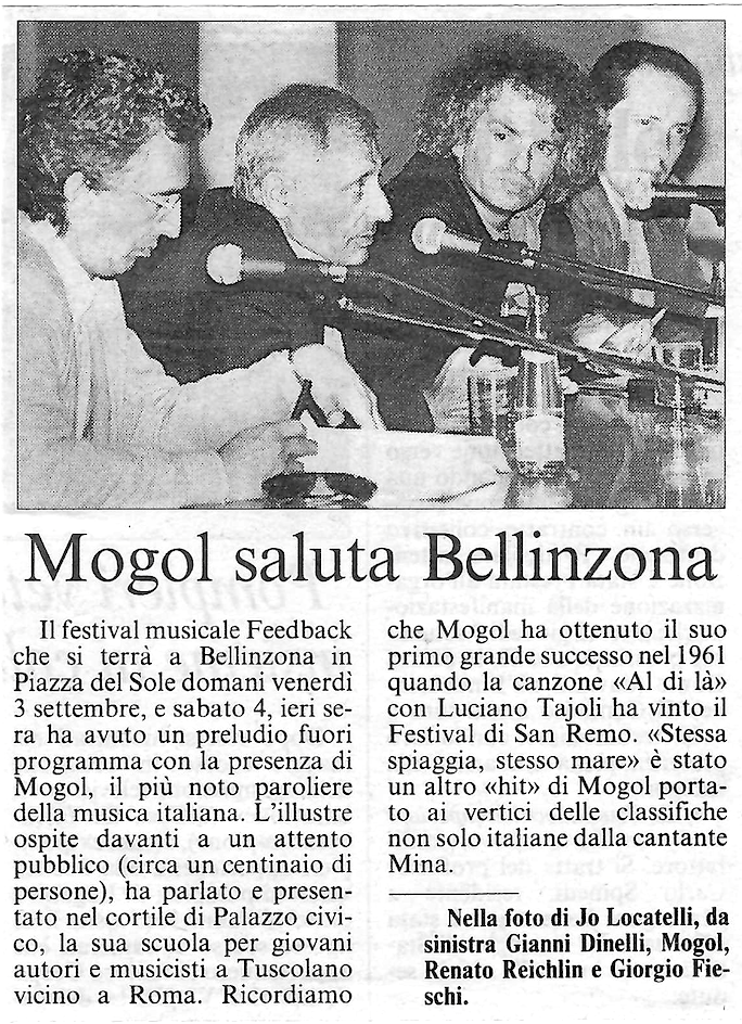 DALLA "YOU PRODUCTIONS" A "FEEDBACK"