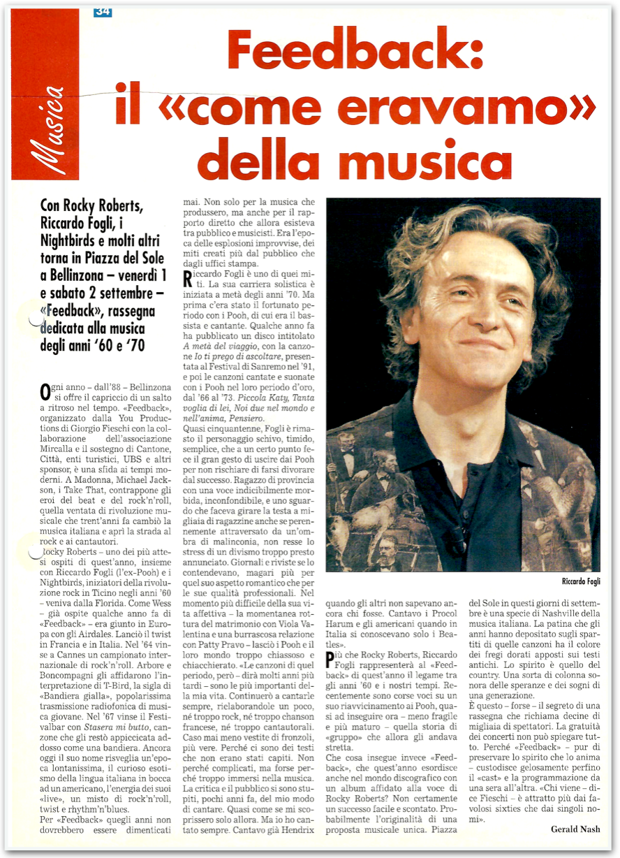 DALLA "YOU PRODUCTIONS" A "FEEDBACK"