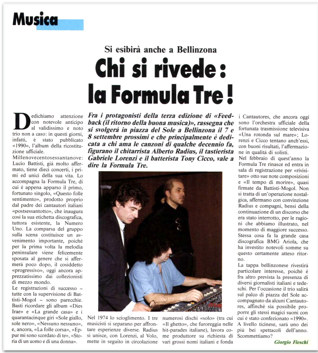 DALLA "YOU PRODUCTIONS" A "FEEDBACK"